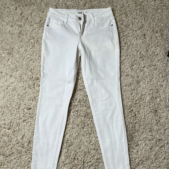 Old Navy Rockstar Super Skinny White Jeans - Size 0 - Picture 1 of 3